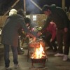 高級な桧での焚火は癒やされます！