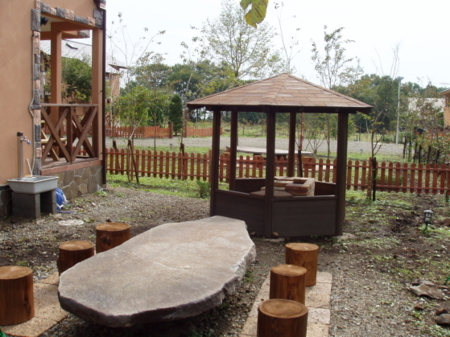 桜のBBQ場