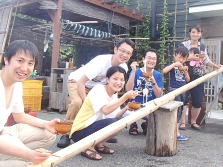 連泊には流しソーメンプレゼント　✌