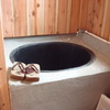 小判型の湯舟は２人でもユッタリ～