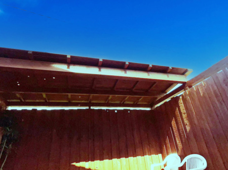 椿　露天風呂　空