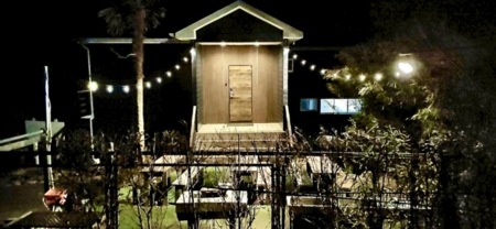 コテージ前のＢＢＱコーナーで盛り上がろう