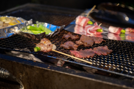 コテージに着いたら早速BBQ❣