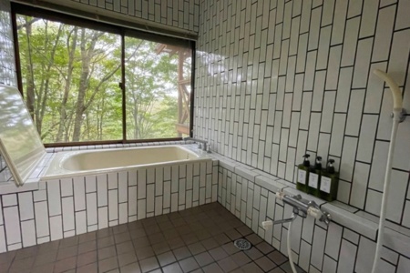 自然を見ながらお風呂♪