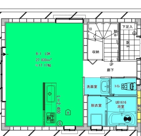 1階の間取り図