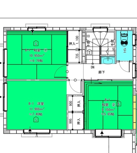 ２階の間取り図