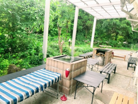 BBQはお庭で