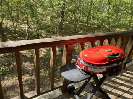 オープンテラスで気分良くBBQ