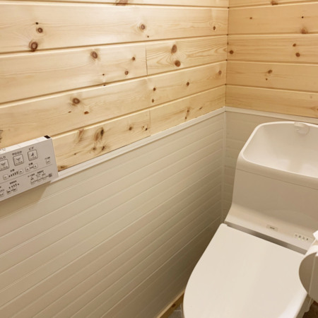 ベッドルーム棟のトイレはウォシュレット付