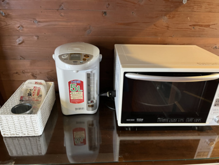 電子レンジやポットをお使いいただけます