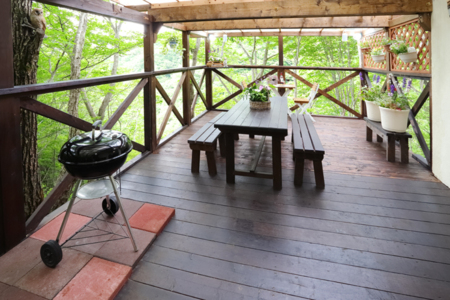 【もみじ】ベランダでの楽しいBBQ