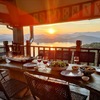 ラウンジテラスから見る夕日