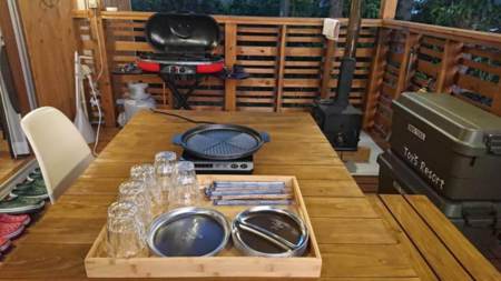 充実BBQツール　卓上で焼肉！