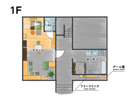 ■1F■間取り■/WE HOME HOTEL＆KITCHEN 市川・船橋