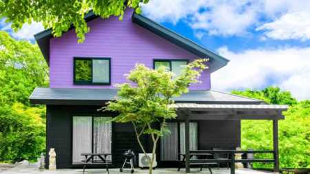 緑が美しいデッキ