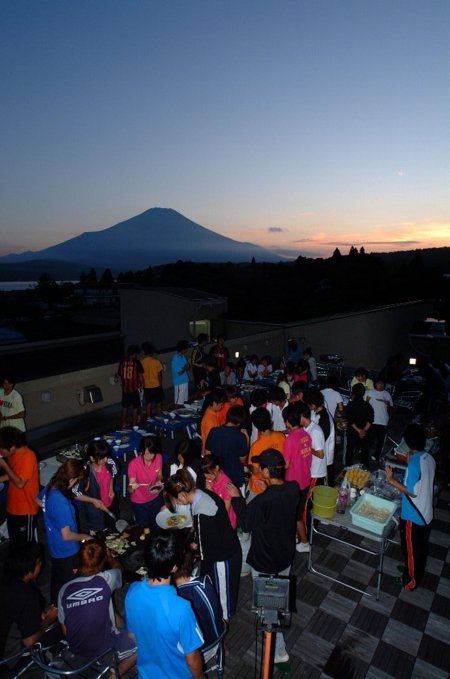 富士山を眺めながらのＢＢＱ
