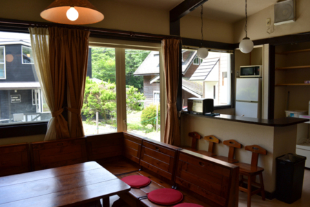 山中湖スタジオラウンジです。