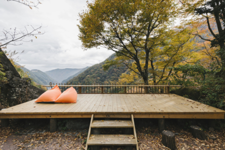 秋の展望デッキ