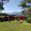別荘の庭は、南アルプスの絶好の展望台です