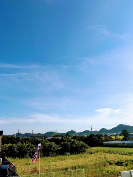 2階からの風景、遮るものがないって最高！