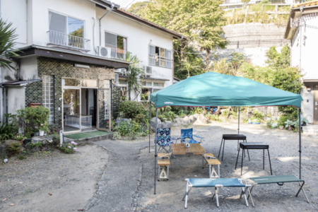 BBQはコテージの目の前で可！