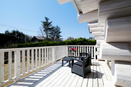 デッキでのんびりブランチ