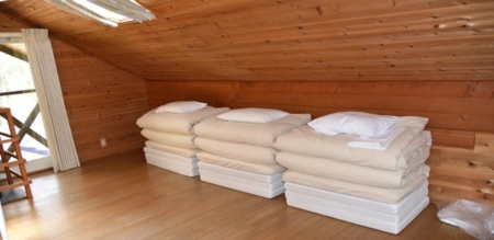 天窓付きでオープンなロフト