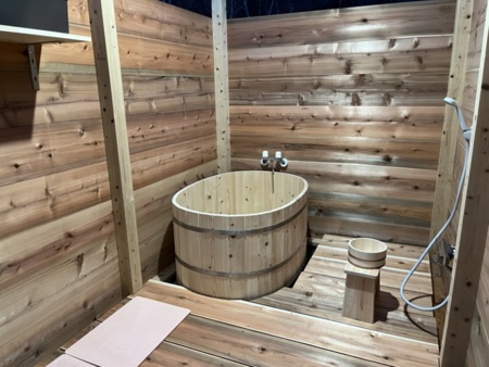 富士山ヒノキの露天風呂つき！