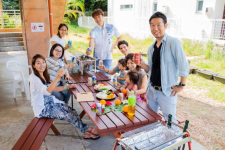 大人数でのBBQも楽しめる