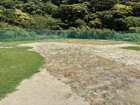 野遊び広場準備中（7月に芝生化予定）