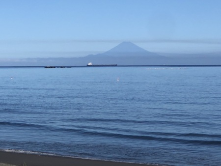 天気が良ければ海越しの富士山が望めます