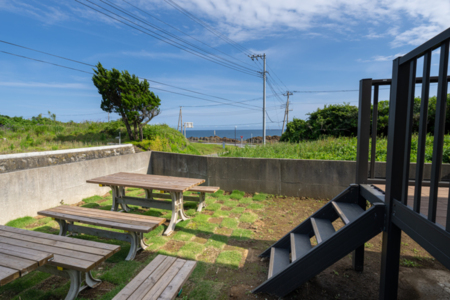 BBQの出来る絶景な庭