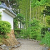 竹林を抜けると日本庭園と古民家が現れます