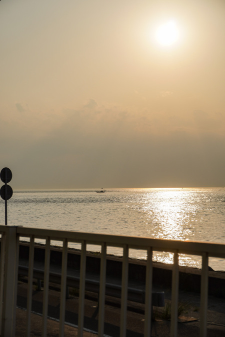 西海岸に沈む夕日