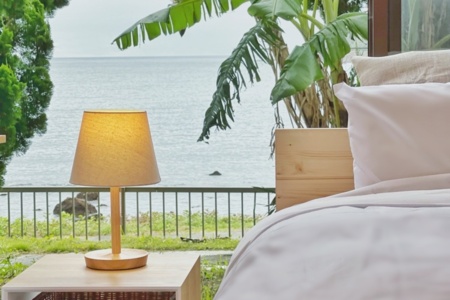 Bed Roomからもオーシャンビュー