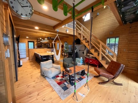 富士山を見ながらくつろげるリビング