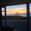 寝室から見える駿河湾の夕暮れ
