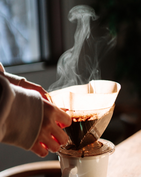 自然の中で飲む朝の珈琲は格別