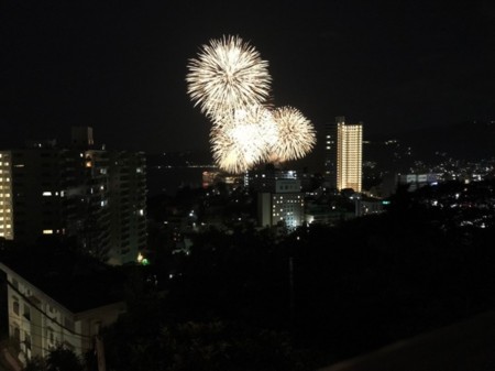 熱海海上花火大会の特等席