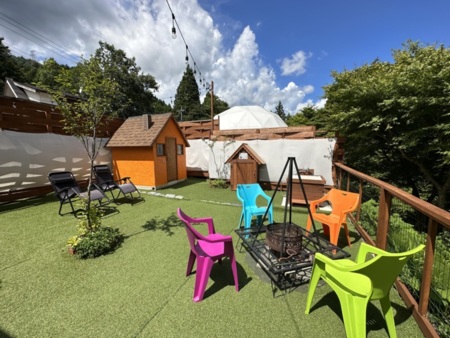 ドームA、焚火&サウナスペース