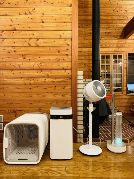 空気清浄機、加湿器、サーキュレーター設置