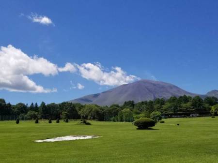 近くのパターゴルフ場からの景色