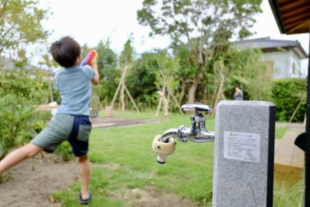 お子様と庭遊びをお楽しみください