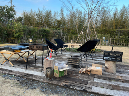 BBQ器材の貸し出しも行っています