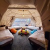 【ドームテント】シングルベッド4台