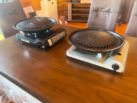 カセットコンロ・焼肉コンロも２個（無料）