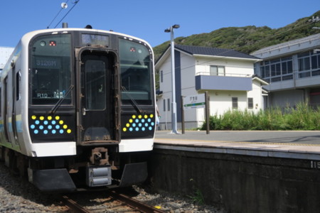 駅のホーム目前です。