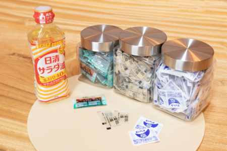 調味料（油、塩胡椒、醤油）