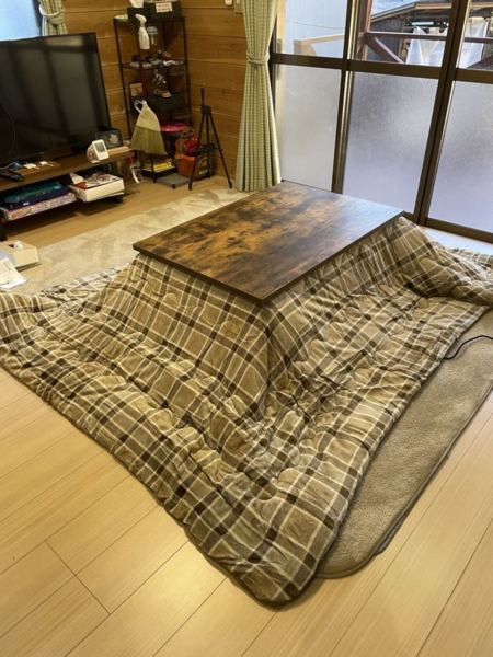 こたつで寒い冬でもあったかです