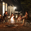 夜は焚火で心地よい炎と共に癒しの時間を♪